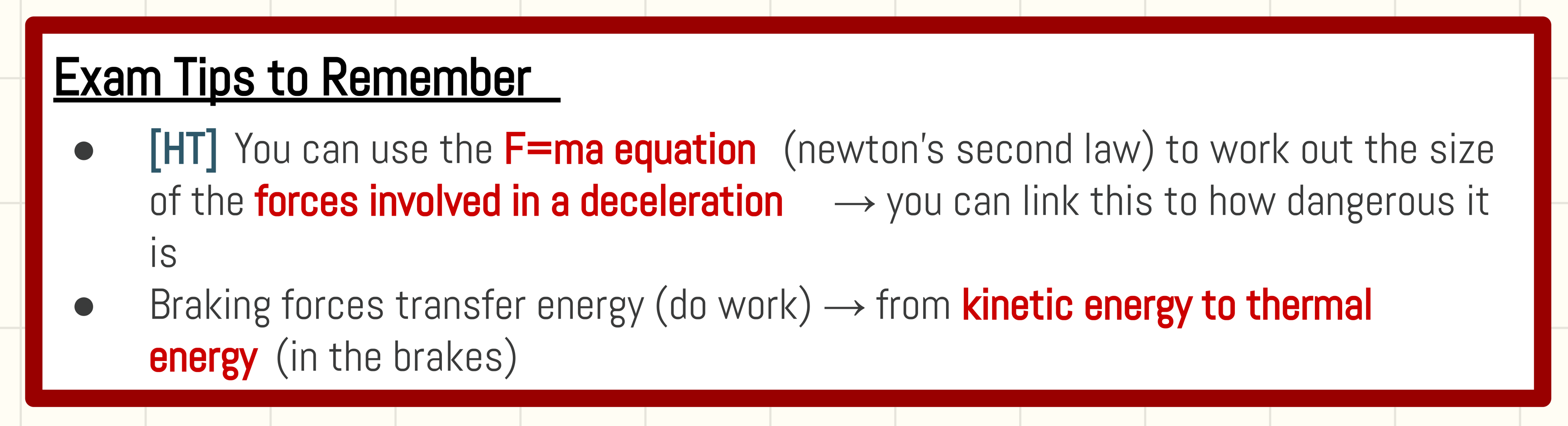 Exam tips diagram from the guide